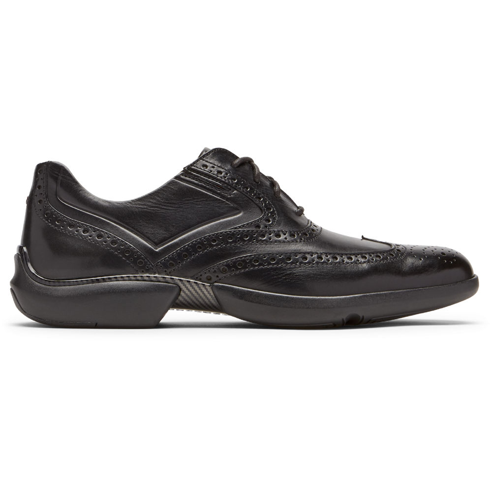 Sapatos Lace Ups Rockport Homem Pretas - Total Motion Advance Wingtip - 62508ALCD